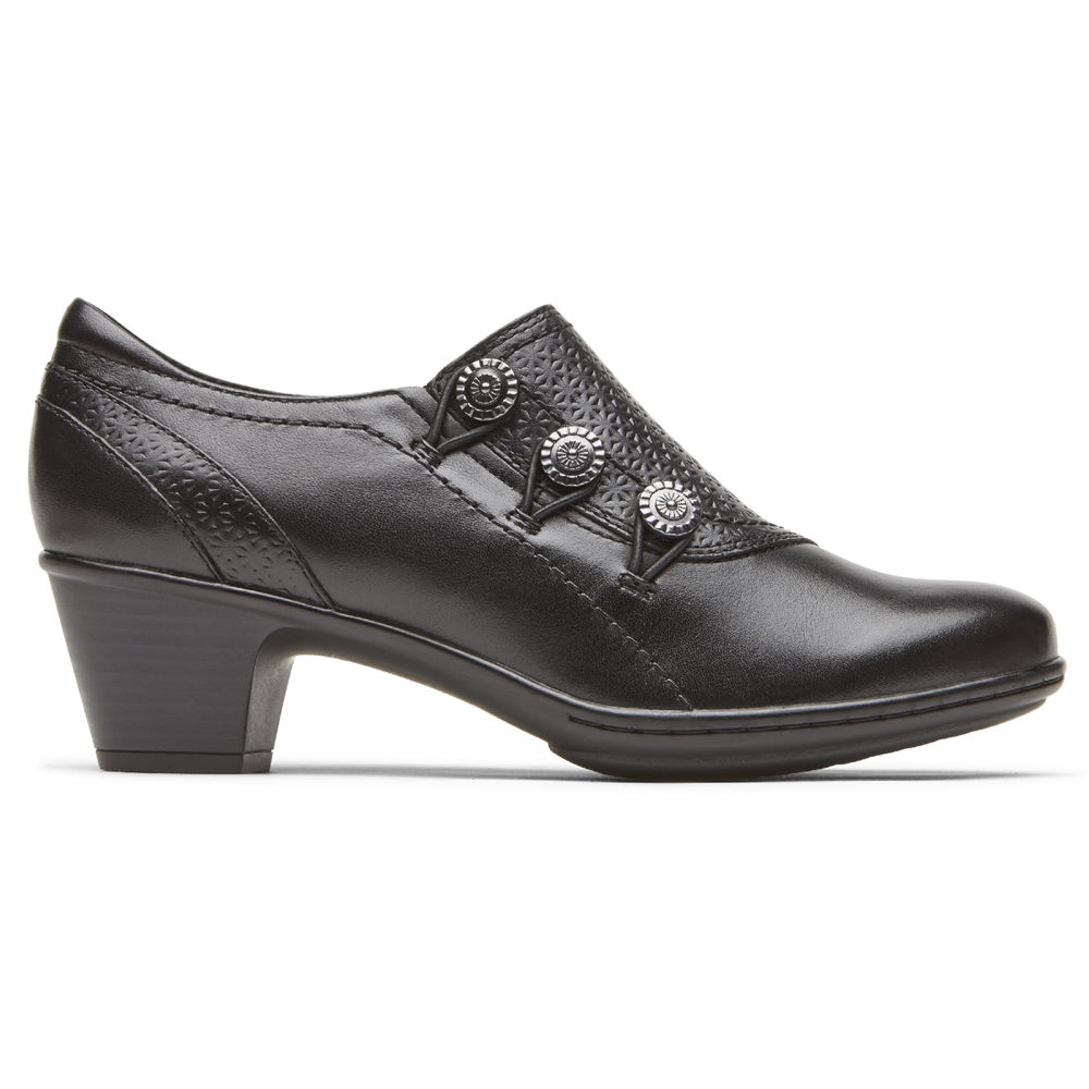 Cunhas Rockport Mulher Pretas - Cobb Hill Kailyn Altas Vamp - 46923MAZJ